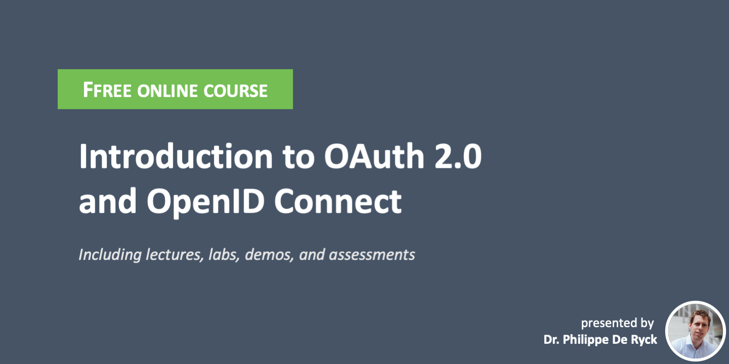 The best free online course: Introduction to OAuth 2.0 and OpenID Connect